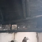 Пожар в г.Соликамск, ул.Октябрьская, д.34